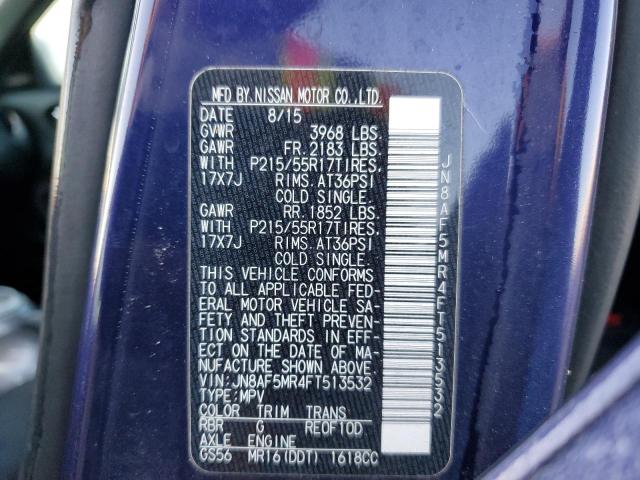 Photo 10 from auction – 2015 NISSAN JUKE S with VIN JN8AF5MR4FT513532