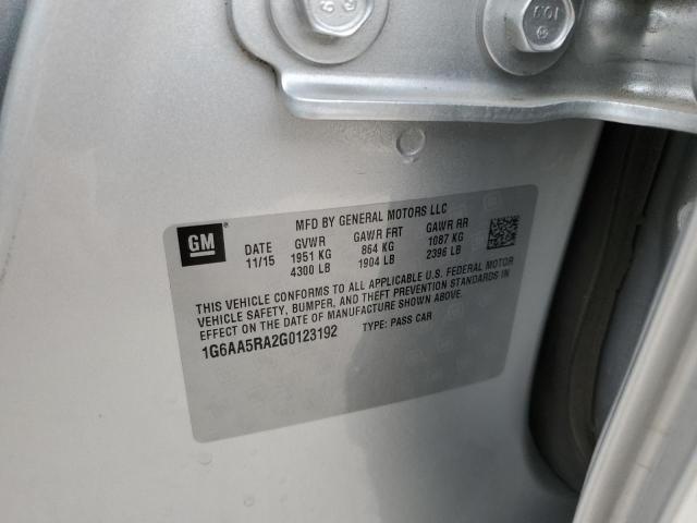 Photo 10 from auction – 2016 CADILLAC ATS with VIN 1G6AA5RA2G0123192