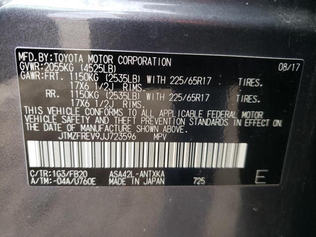 Photo 10 from auction – 2018 TOYOTA RAV4 LE with VIN JTMZFREV9JJ723596