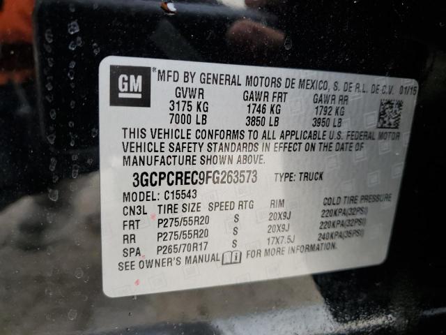 Photo 10 from auction – 2015 CHEVROLET SILVERADO with VIN 3GCPCREC9FG263573