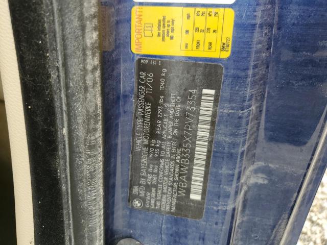 Photo 10 from auction – 2007 BMW 328 I with VIN WBAWB335X7PV73354