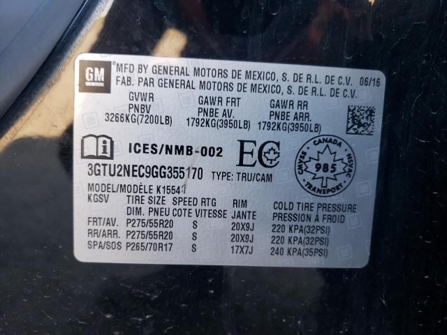 Photo 10 from auction – 2016 GMC SIERRA K15 with VIN 3GTU2NEC9GG355170