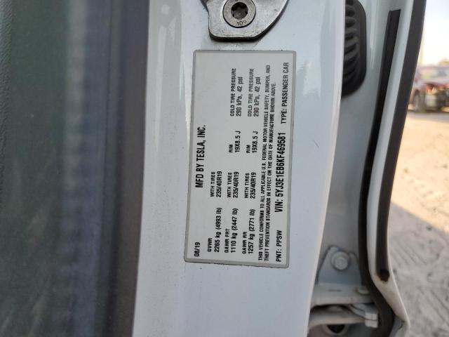 Photo 10 from auction – 2019 TESLA MODEL 3 with VIN 5YJ3E1EB6KF469581