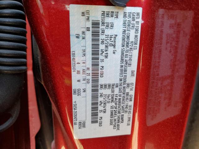 Photo 10 from auction – 2014 FORD FOCUS SE with VIN 1FADP3F26EL367083