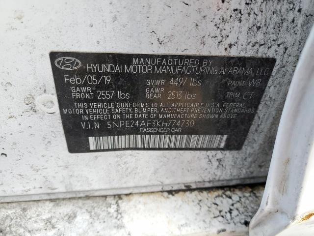Photo 10 from auction – 2019 HYUNDAI SONATA SE with VIN 5NPE24AF3KH774730