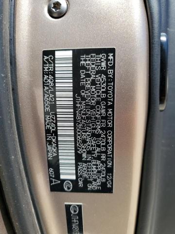 Photo 10 from auction – 2005 LEXUS SC 430 with VIN JTHFN48Y350065279