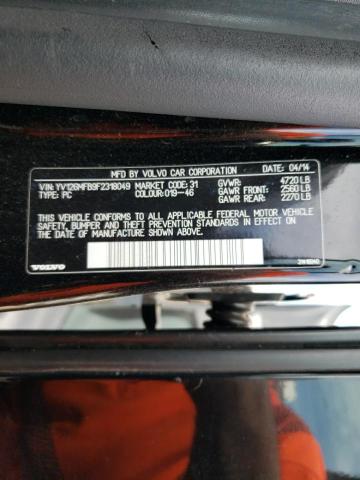 Photo 10 from auction – 2015 VOLVO S60 PREMIE with VIN YV126MFB9F2318049