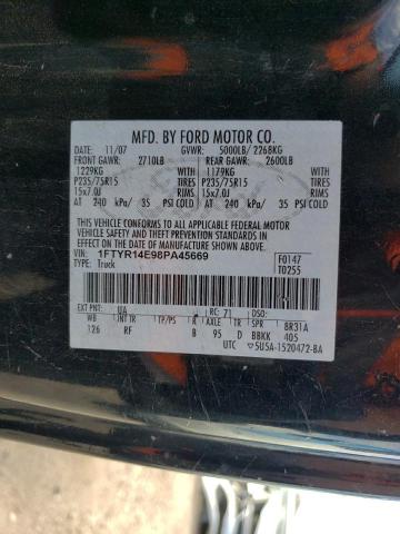 Photo 10 from auction – 2008 FORD RANGER SUP with VIN 1FTYR14E98PA45669