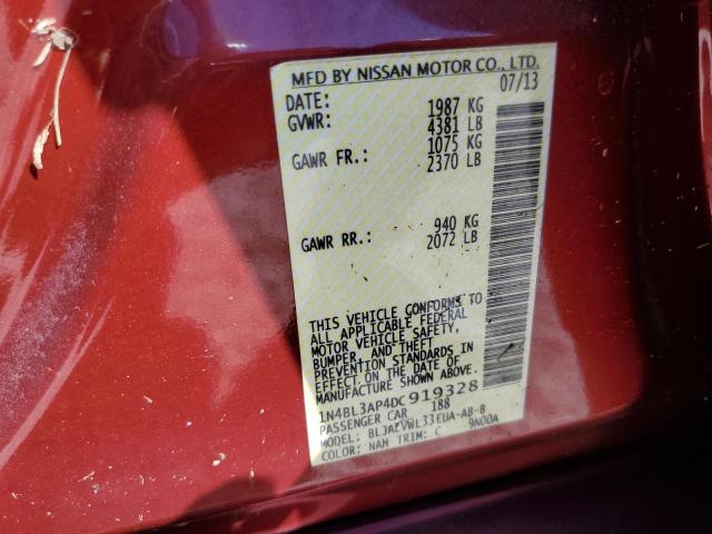 Photo 10 from auction – 2013 NISSAN ALTIMA 3.5 with VIN 1N4BL3AP4DC919328