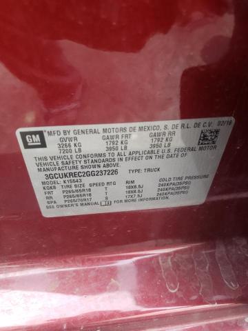 Photo 10 from auction – 2016 CHEVROLET SILVERADO with VIN 3GCUKREC2GG237226