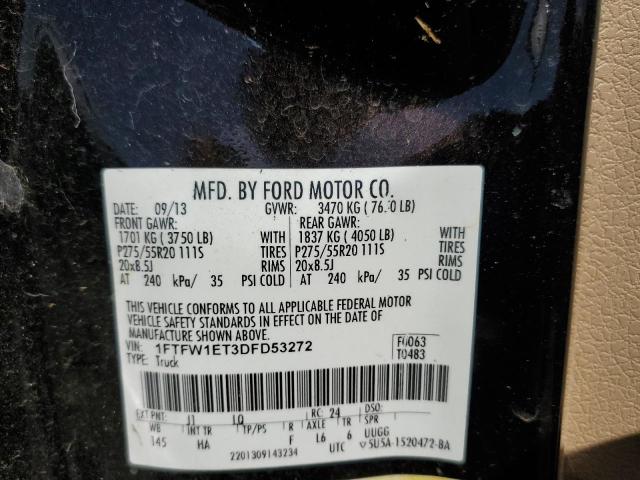 Photo 10 from auction – 2013 FORD F150 SUPER with VIN 1FTFW1ET3DFD53272