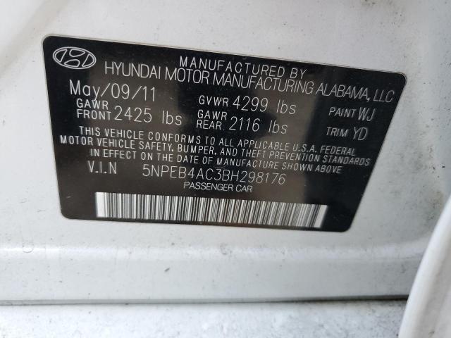 Photo 10 from auction – 2011 HYUNDAI SONATA GLS with VIN 5NPEB4AC3BH298176