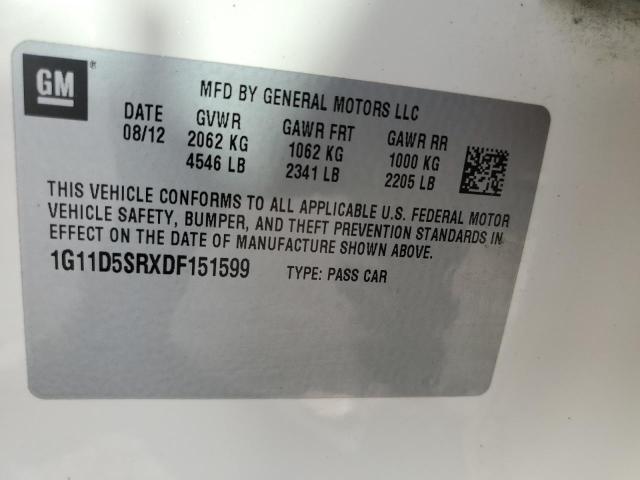 Photo 10 from auction – 2013 CHEVROLET MALIBU 1LT with VIN 1G11D5SRXDF151599