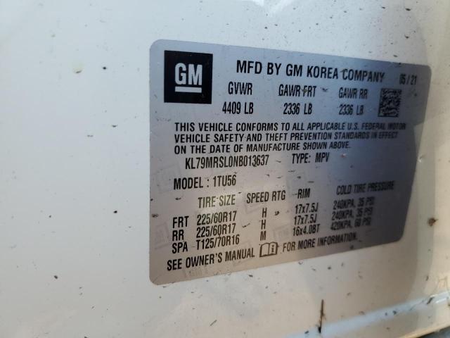 Photo 10 from auction – 2022 CHEVROLET TRAILBLAZE with VIN KL79MRSL0NB013637