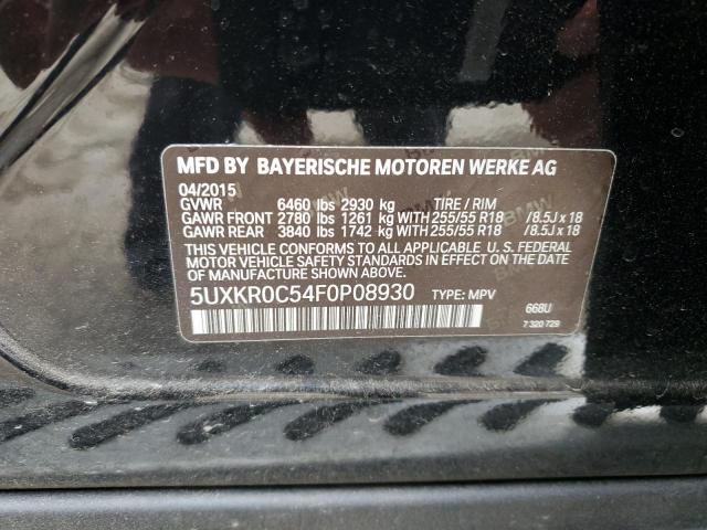 Photo 10 from auction – 2015 BMW X5 XDRIVE3 with VIN 5UXKR0C54F0P08930