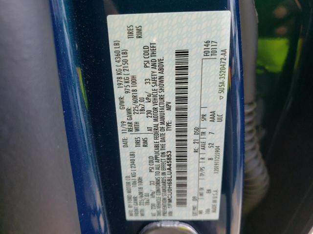 Photo 10 from auction – 2020 FORD ESCAPE SEL with VIN 1FMCU0H68LUA45853