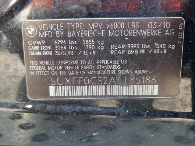 Photo 10 from auction – 2010 BMW X5 XDRIVE3 with VIN 5UXFF0C52ALT85186