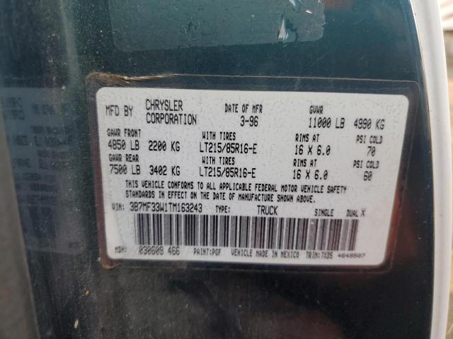 Photo 10 from auction – 1996 DODGE RAM 3500 with VIN 3B7MF33W1TM163243