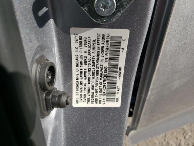 Photo 10 from auction – 2017 HONDA CIVIC EX with VIN 19XFC2F77HE081843