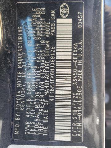 Photo 10 from auction – 2017 TOYOTA CAMRY LE with VIN 4T1BF1FK6HU389426