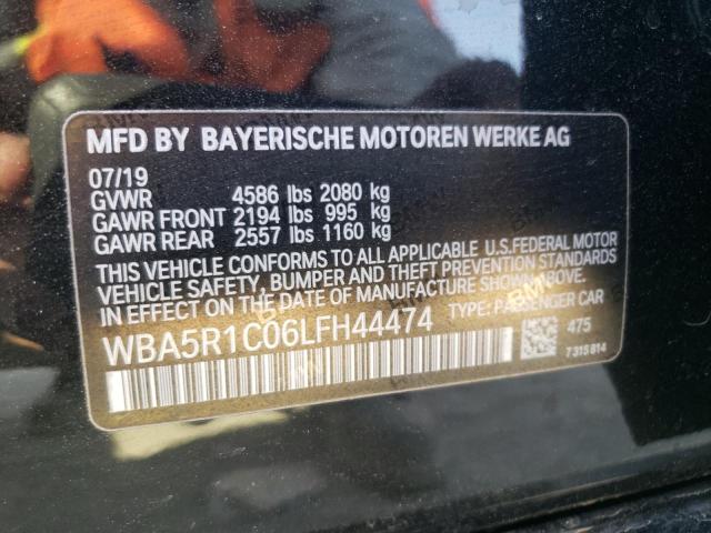 Photo 10 from auction – 2020 BMW 330I with VIN WBA5R1C06LFH44474