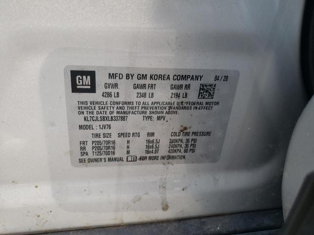 Photo 10 from auction – 2020 CHEVROLET TRAX 1LT with VIN KL7CJLSBXLB337887