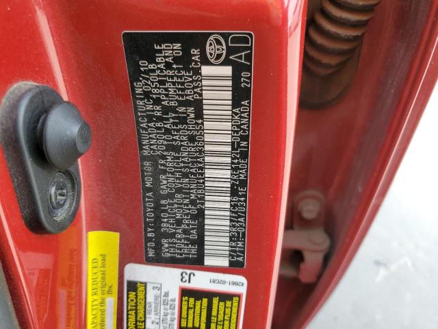 Photo 10 from auction – 2010 TOYOTA COROLLA BA with VIN 2T1BU4EEXAC360554