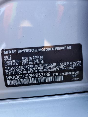 Photo 10 from auction – 2015 BMW 328 I SULE with VIN WBA3C1C52FP853739