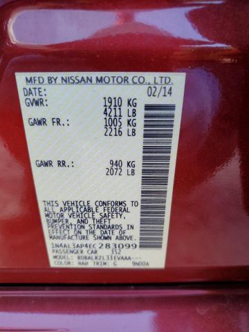 Photo 10 from auction – 2014 NISSAN ALTIMA 2.5 with VIN 1N4AL3AP4EC283099