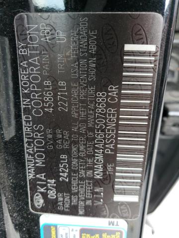 Photo 10 from auction – 2015 KIA OPTIMA HYB with VIN KNAGM4AD6F5078688