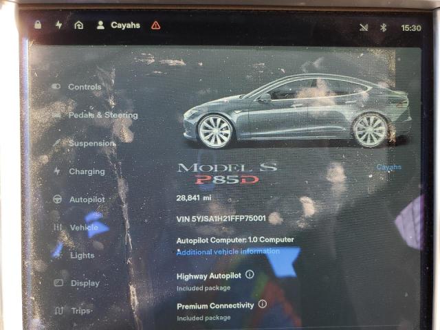 صورة رقم 8 من المزاد - 2015 TESLA MODEL S 85 مع VIN 5YJSA1H21FFP75001