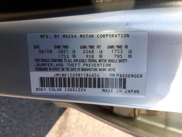 Photo 10 from auction – 2008 MAZDA 3 I with VIN JM1BK12G981184654