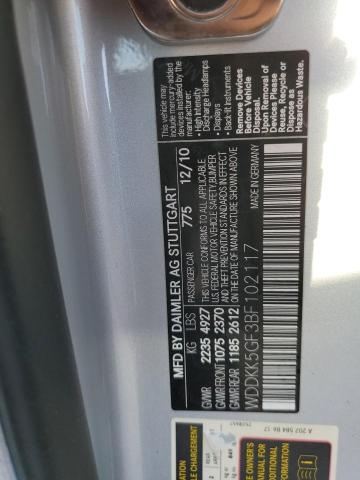 Photo 10 from auction – 2011 MERCEDES-BENZ E 350 with VIN WDDKK5GF3BF102117