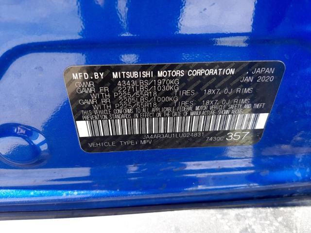 Photo 10 from auction – 2020 MITSUBISHI OUTLANDER with VIN JA4AR3AU1LU024831