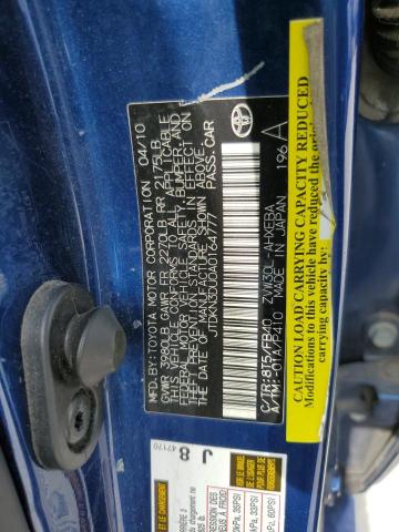 Photo 10 from auction – 2010 TOYOTA PRIUS with VIN JTDKN3DU0A0164777