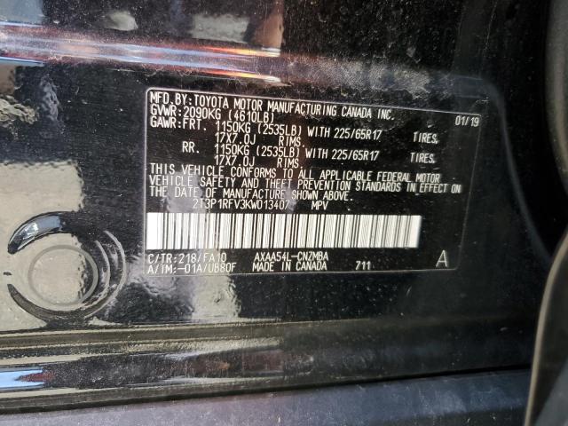 Photo 10 from auction – 2019 TOYOTA RAV4 XLE with VIN 2T3P1RFV3KW013407