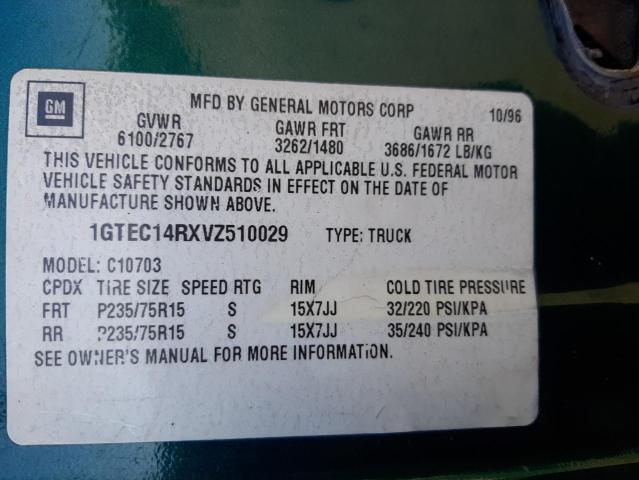 Photo 10 from auction – 1997 GMC SIERRA C15 with VIN 1GTEC14RXVZ510029