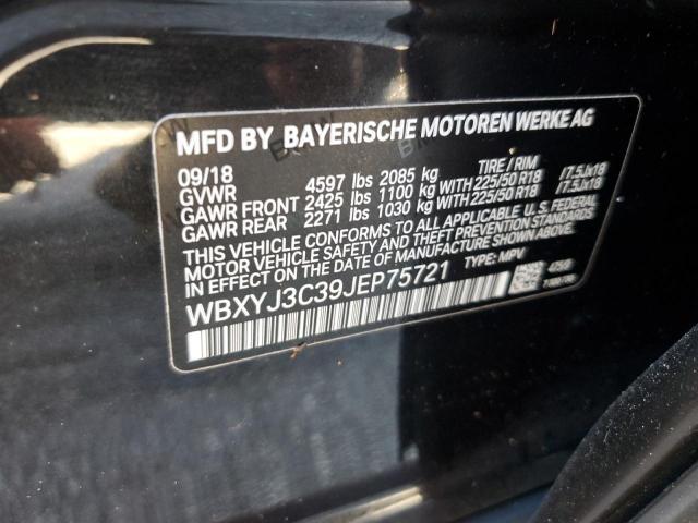 Photo 10 from auction – 2018 BMW X2 SDRIVE2 with VIN WBXYJ3C39JEP75721