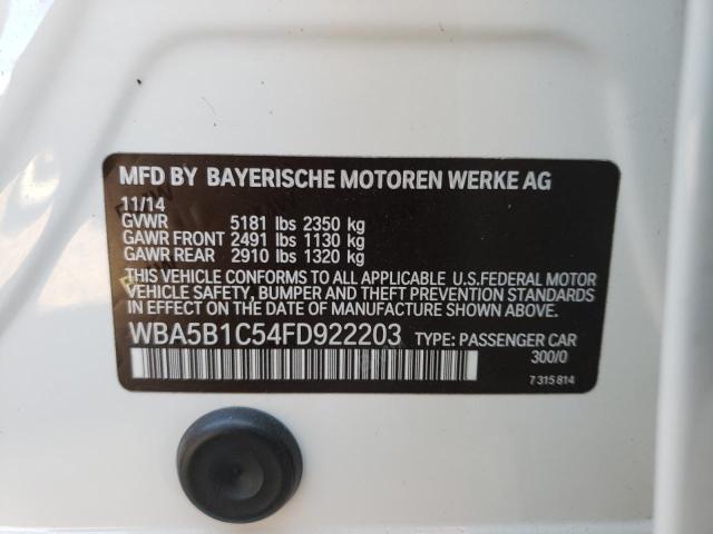 Photo 10 from auction – 2015 BMW 535 I with VIN WBA5B1C54FD922203