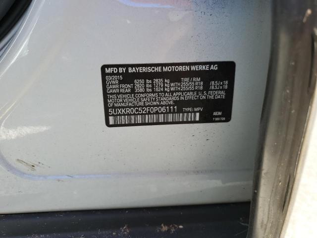 Photo 10 from auction – 2015 BMW X5 XDRIVE3 with VIN 5UXKR0C52F0P06111