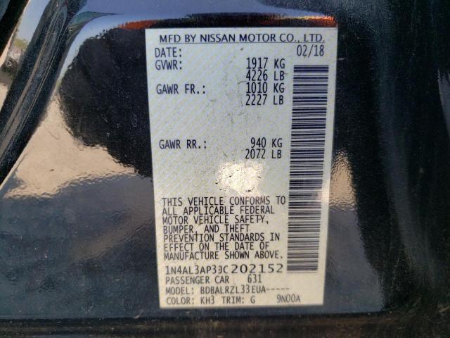 Photo 10 from auction – 2018 NISSAN ALTIMA 2.5 with VIN 1N4AL3AP3JC202152