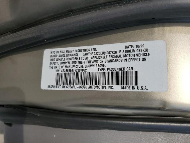 Photo 10 from auction – 2000 SUBARU LEGACY GT with VIN 4S3BE6561Y7207882