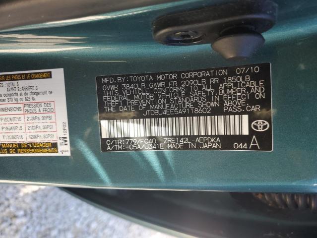 Photo 10 from auction – 2010 TOYOTA COROLLA LE with VIN JTDBU4EE5A9118602