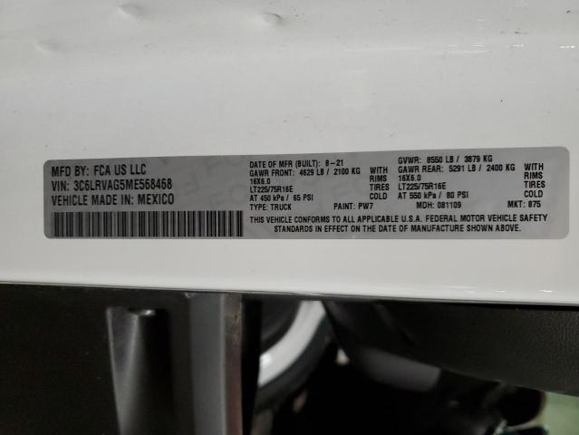 Zdjęcie 10 z aukcji – 2021 RAM PROMASTER z VIN 3C6LRVAG5ME568468