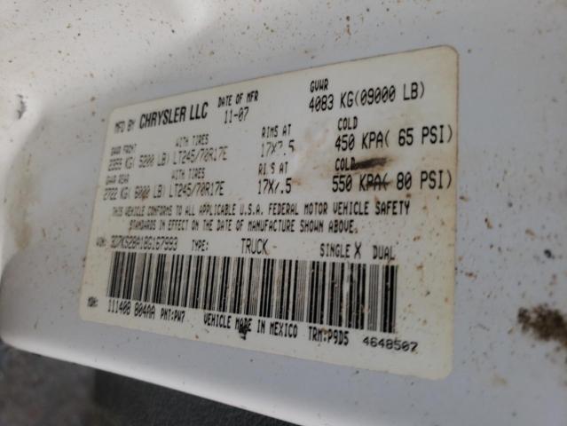 Photo 10 from auction – 2008 DODGE RAM 2500 S with VIN 3D7KS28A18G167993