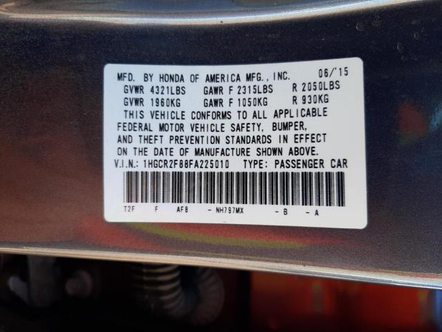 Photo 10 from auction – 2015 HONDA ACCORD EXL with VIN 1HGCR2F88FA225010