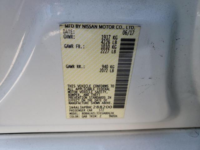 Photo 10 from auction – 2017 NISSAN ALTIMA 2.5 with VIN 1N4AL3AP8HC288200
