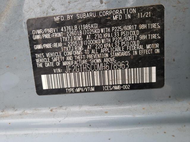 Photo 10 from auction – 2021 SUBARU CROSSTREK with VIN JF2GTHSC0MH678963