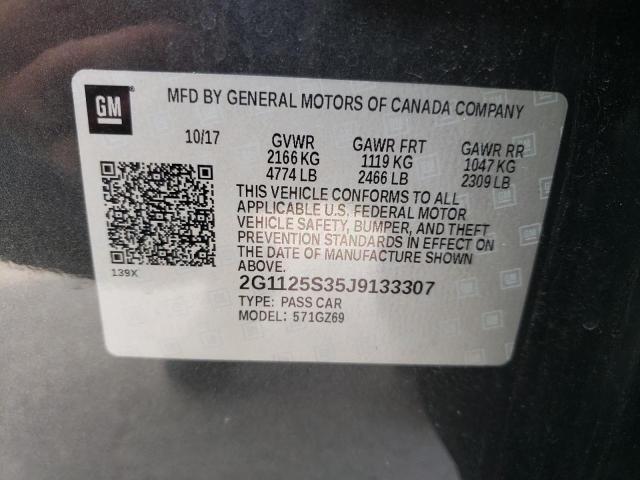 Photo 10 from auction – 2018 CHEVROLET IMPALA PRE with VIN 2G1125S35J9133307