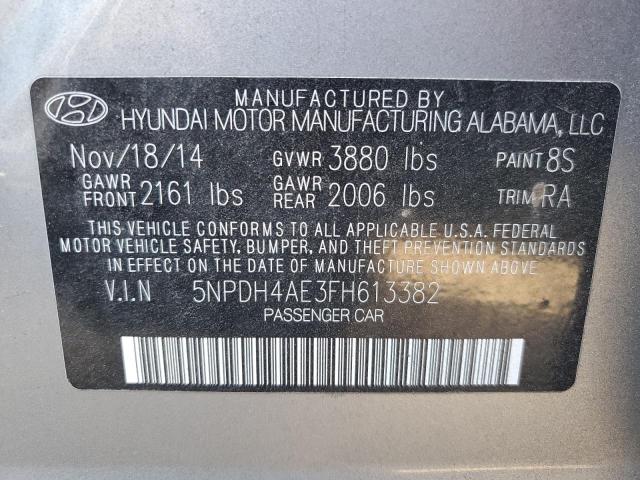 Photo 10 from auction – 2015 HYUNDAI ELANTRA SE with VIN 5NPDH4AE3FH613382